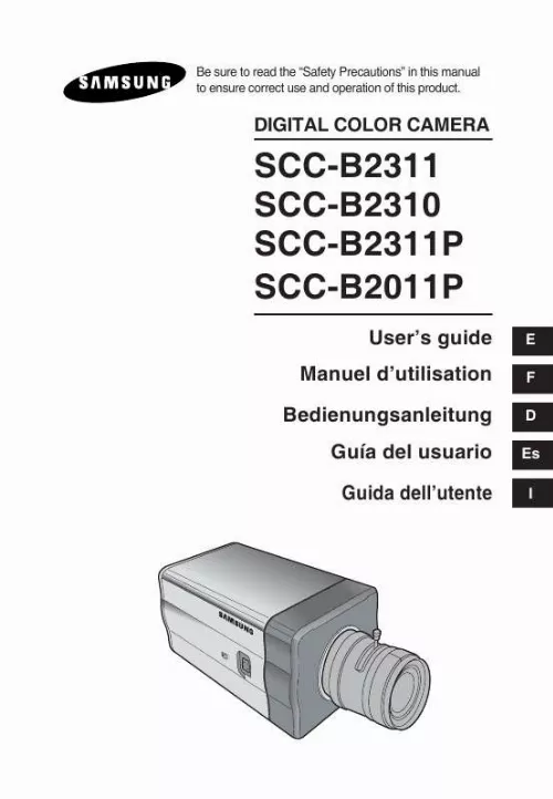 Mode d'emploi SAMSUNG SCC-B2311P