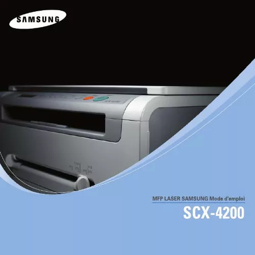 Mode d'emploi SAMSUNG SCX-4200