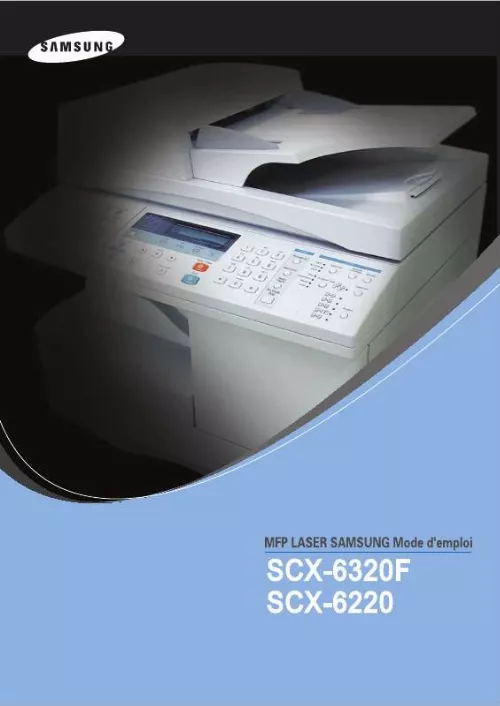 Mode d'emploi SAMSUNG SCX-6320F