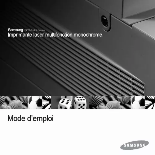 Mode d'emploi SAMSUNG SCX-6345N-XEE