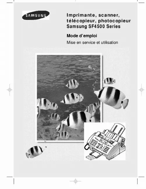Mode d'emploi SAMSUNG SF-4500C