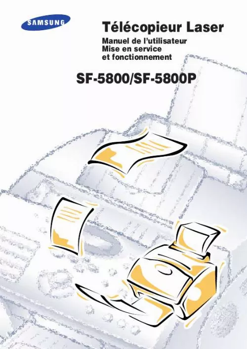 Mode d'emploi SAMSUNG SF-5800PI
