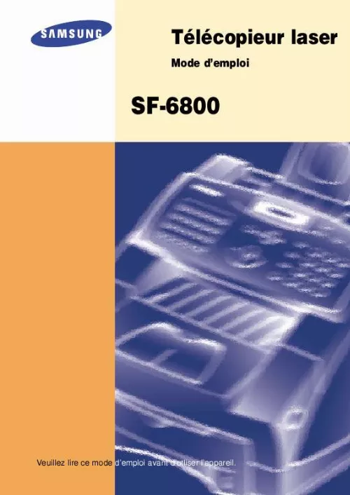Mode d'emploi SAMSUNG SF-6800