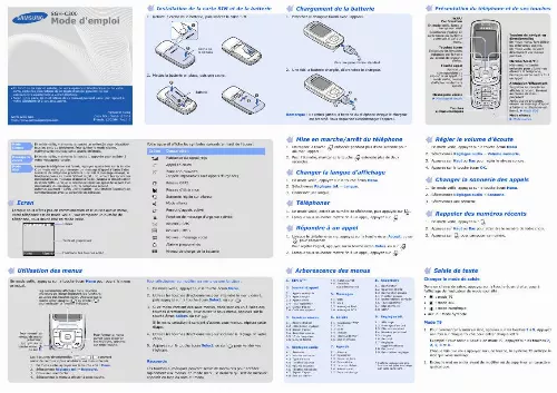 Mode d'emploi SAMSUNG SGH-C300B