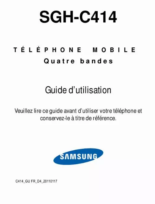 Mode d'emploi SAMSUNG SGH-C414