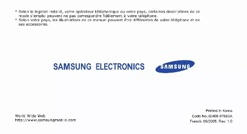 Mode d'emploi SAMSUNG SGH-E760