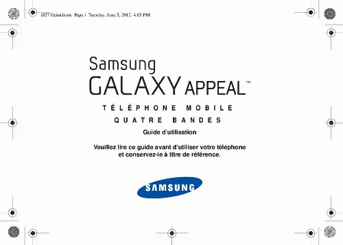 Mode d'emploi SAMSUNG SGH-I827D