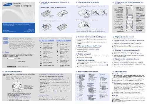 Mode d'emploi SAMSUNG SGH-M310G