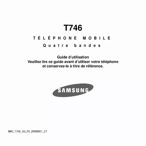 Mode d'emploi SAMSUNG SGH-T746