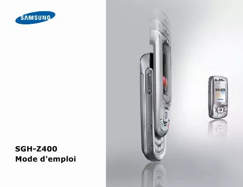 Mode d'emploi SAMSUNG SGH-Z400V