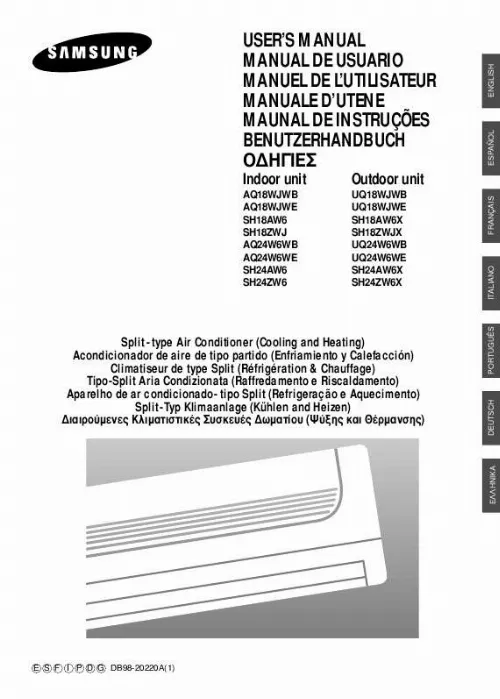 Mode d'emploi SAMSUNG SH-24AW6