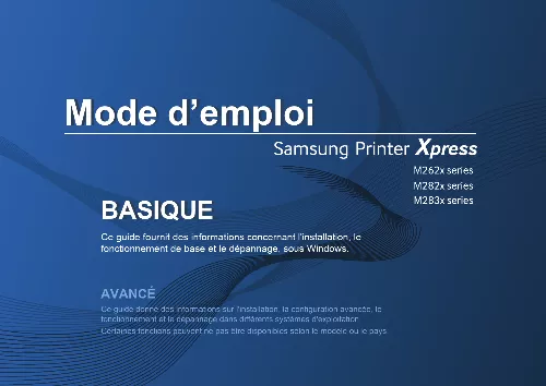 Mode d'emploi SAMSUNG SL-M2625