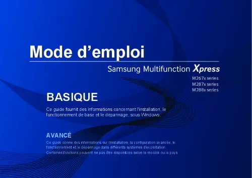 Mode d'emploi SAMSUNG SL-M2885FW