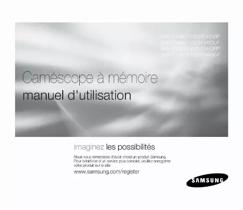 Mode d'emploi SAMSUNG SMX-F33RP