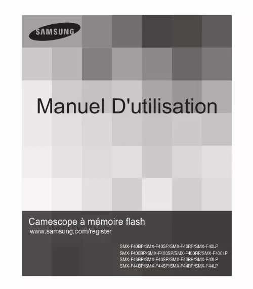 Mode d'emploi SAMSUNG SMX-K40BP