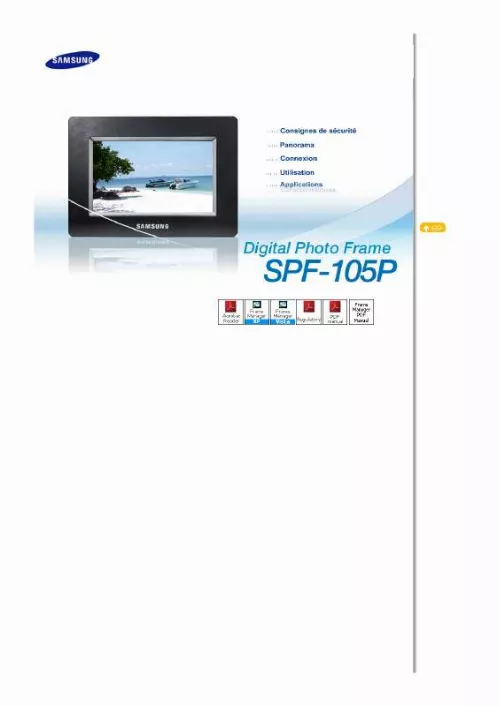 Mode d'emploi SAMSUNG SPF-105P