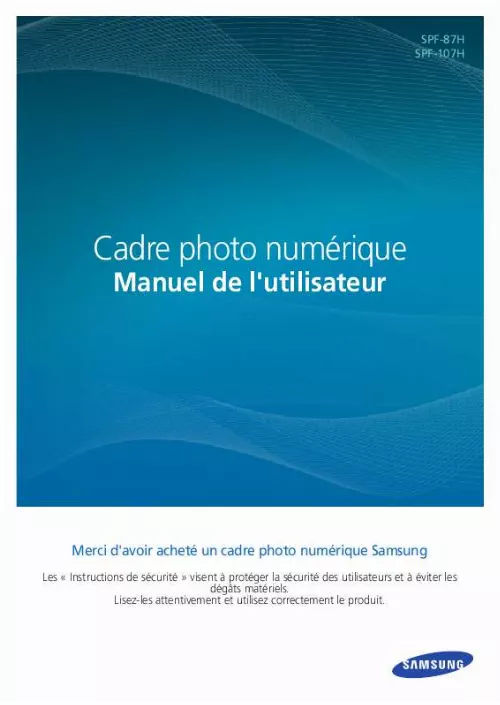 Mode d'emploi SAMSUNG SPF-107H