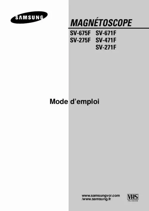 Mode d'emploi SAMSUNG SV-671F