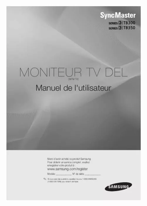 Mode d'emploi SAMSUNG SYNCMASTER T24B350ND