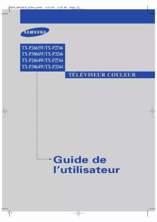 Mode d'emploi SAMSUNG TX-P2664W