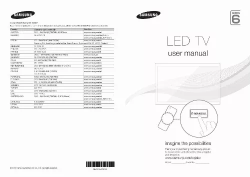 Mode d'emploi SAMSUNG UE46D6200TS