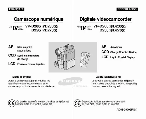 Mode d'emploi SAMSUNG VP-D230