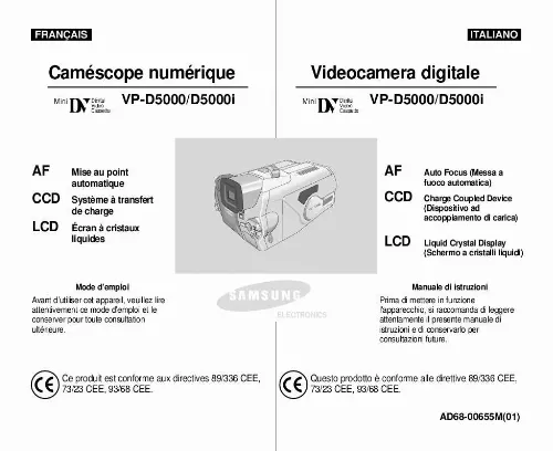 Mode d'emploi SAMSUNG VP-D5000I