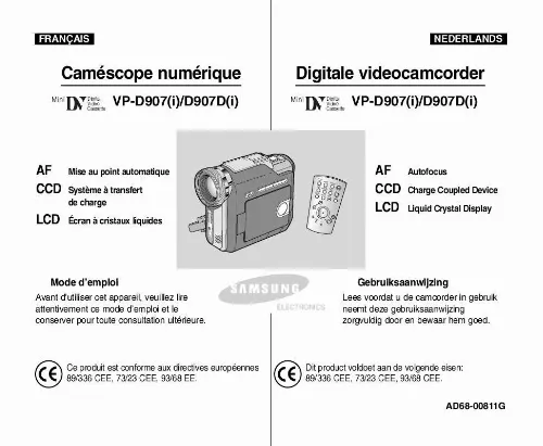 Mode d'emploi SAMSUNG VP-D907