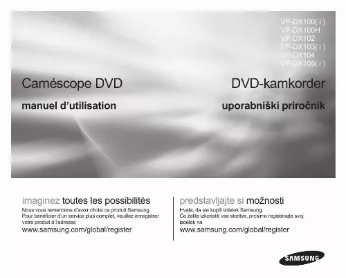 Mode d'emploi SAMSUNG VP-DX1000