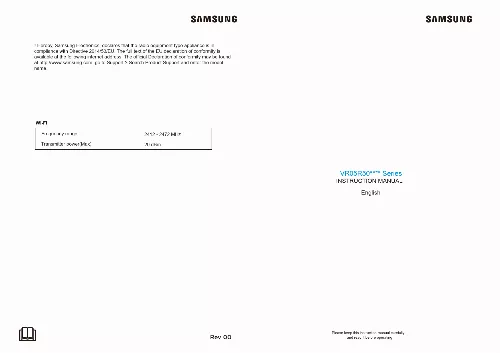 Mode d'emploi SAMSUNG VR05R503PWG