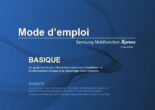 Mode d'emploi SAMSUNG XPRESS C460W