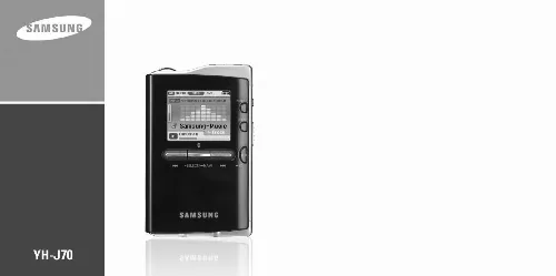 Mode d'emploi SAMSUNG YH-J70L