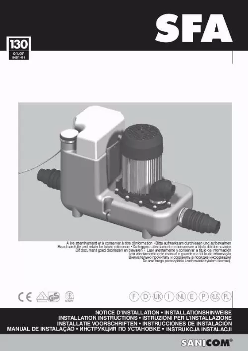 Mode d'emploi SANICOM FF03-P95