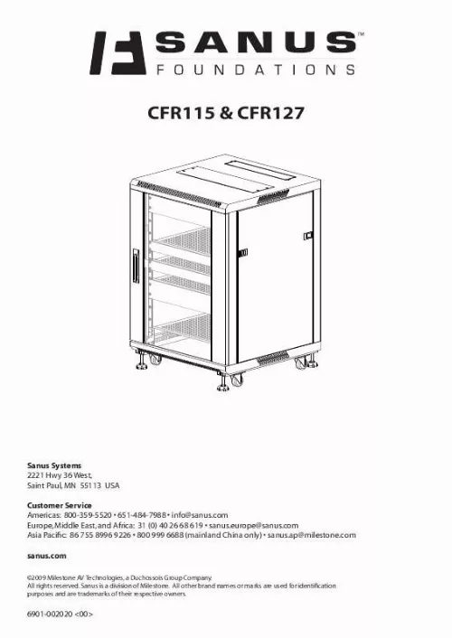 Mode d'emploi SANUS CFR127