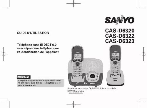 Mode d'emploi SANYO CAS-D6323