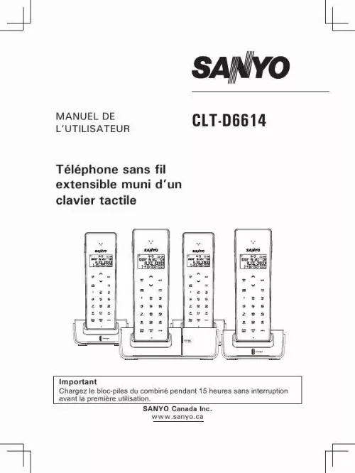 Mode d'emploi SANYO CLT-D6614
