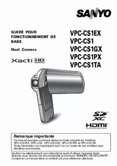 Mode d'emploi SANYO CS1