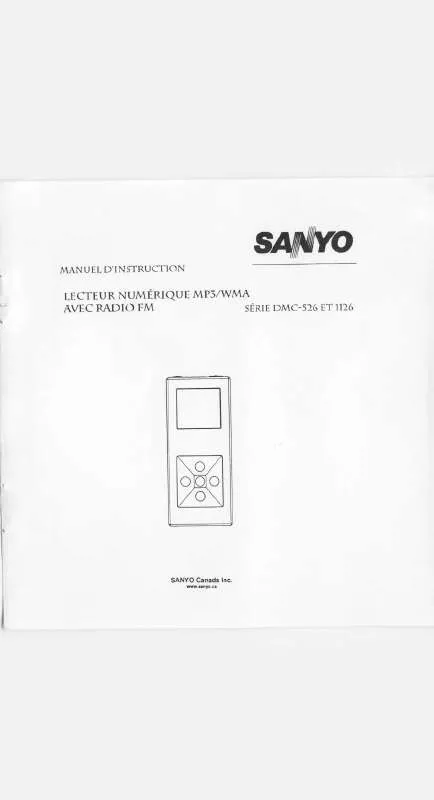 Mode d'emploi SANYO DMC-1126