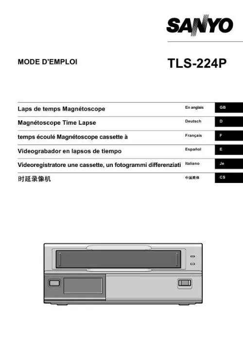 Mode d'emploi SANYO TLS-224P