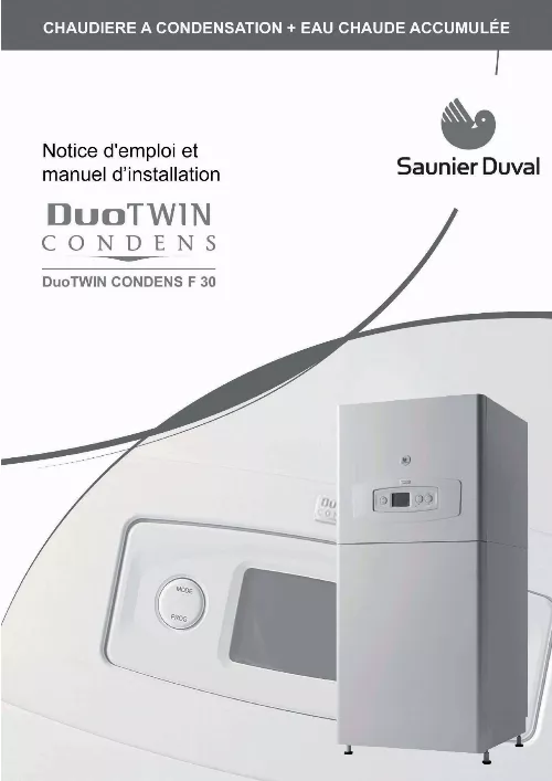 Mode d'emploi SAUNIER DUVAL DUOTWIN CONDENS V