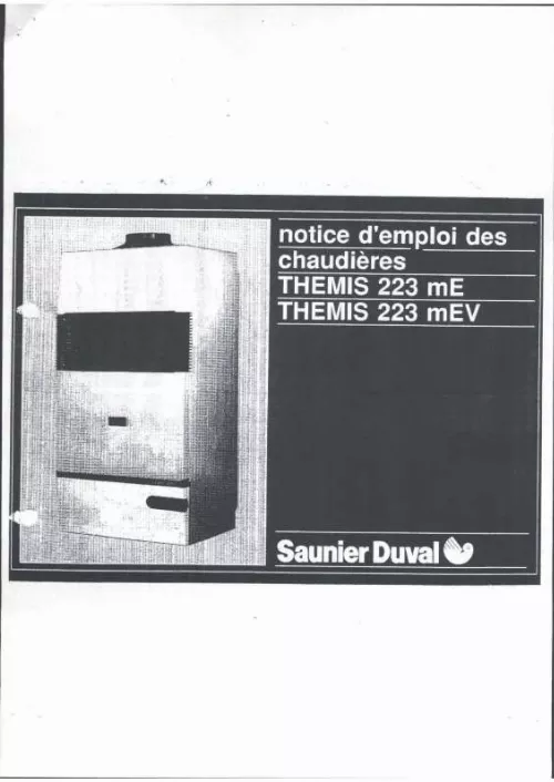 Mode d'emploi SAUNIER DUVAL THEMIS 223 MEV