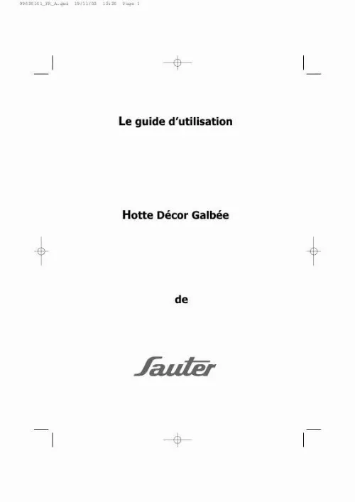 Mode d'emploi SAUTER SHD23WF2