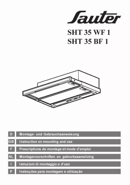 Mode d'emploi SAUTER SHT 35 WF1