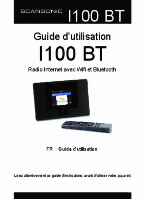 Mode d'emploi SCANSONIC I101 BT WI-FI