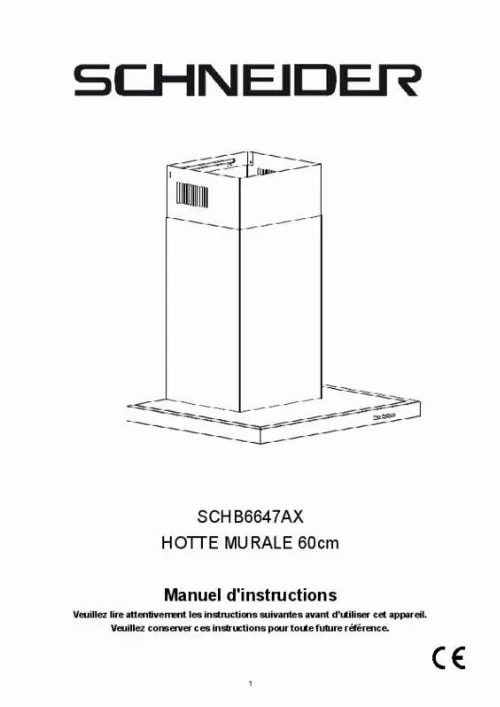 Mode d'emploi SCHNEIDER SCHB6647AX