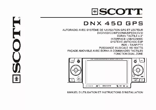 Mode d'emploi SCOTT DNX 450 GPS