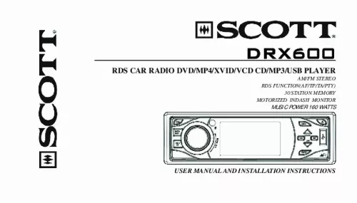 Mode d'emploi SCOTT DRX 630