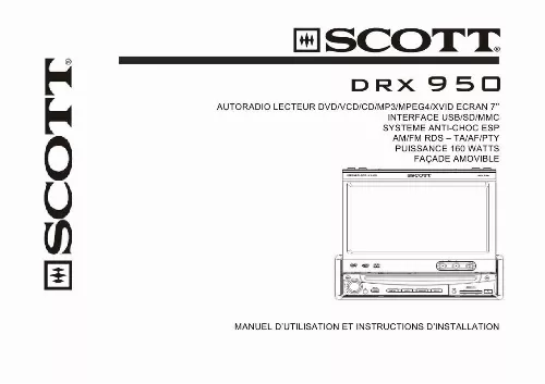 Mode d'emploi SCOTT DRX 950