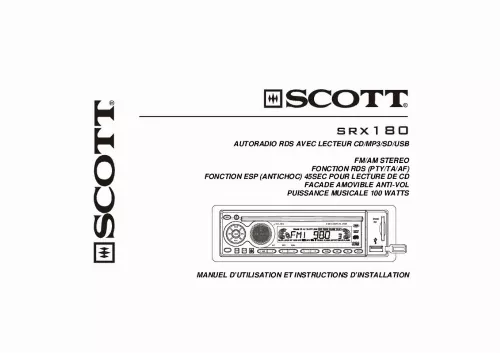 Mode d'emploi SCOTT SRX 180