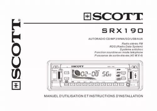 Mode d'emploi SCOTT SRX 190